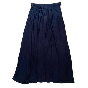 Two By Vince Camuto Knit Maxi Skirt Size M Navy Minimal Modest Lightweight NEW